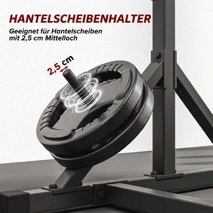 Adjustable Squat Rack With Pull-Up Bar, 200 kg, Black