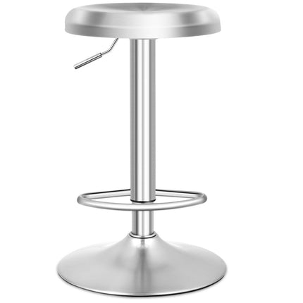 Adjustable Stainless Steel Bar Stool with Footrest