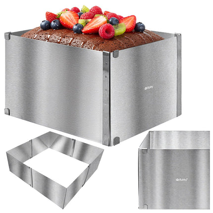 Adjustable Stainless Steel Cake Pan 20-38 x 24-45 cm