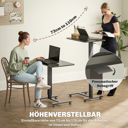 Adjustable Standing Desk, C-Shape, 65x48x70-110cm, Black