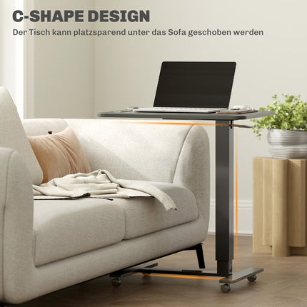 Adjustable Standing Desk, C-Shape, 65x48x70-110cm, Black