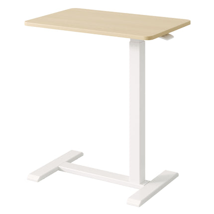 Adjustable Standing Desk with Castors – Natural White