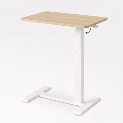 Adjustable Standing Desk with Castors – Natural White