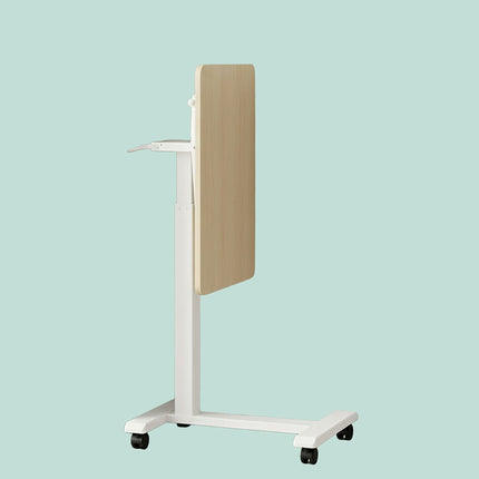 Adjustable Standing Desk with Castors – Natural White