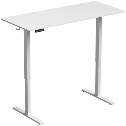 Adjustable Standing Desk with Memory, LED Display, White