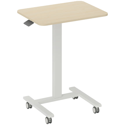 Adjustable Standing Desk with Wheels, 65x48x68-108 cm, Yellow