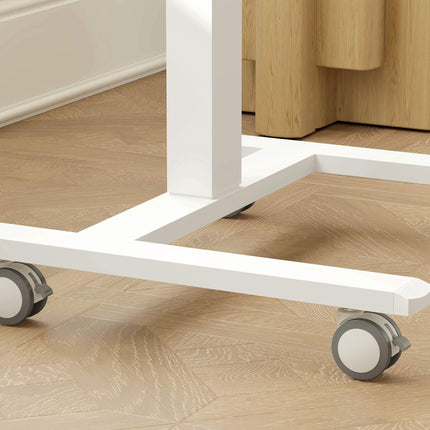 Adjustable Standing Desk with Wheels, 65x48x68-108 cm, Yellow