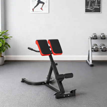 Adjustable Steel Fitness Bench – Red/Black, Home Gym