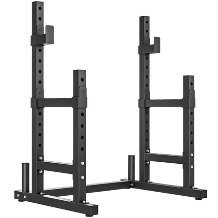 Adjustable Steel Squat Rack with Dual Barbell Stands