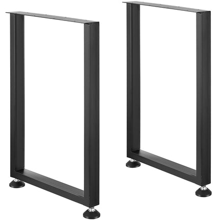 Adjustable Steel Table Legs, 28 Inch, Set of 2, Black