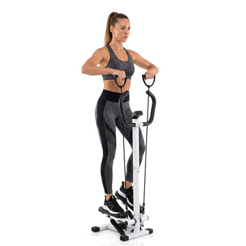 Adjustable Stepper with Handlebars & Resistance Bands