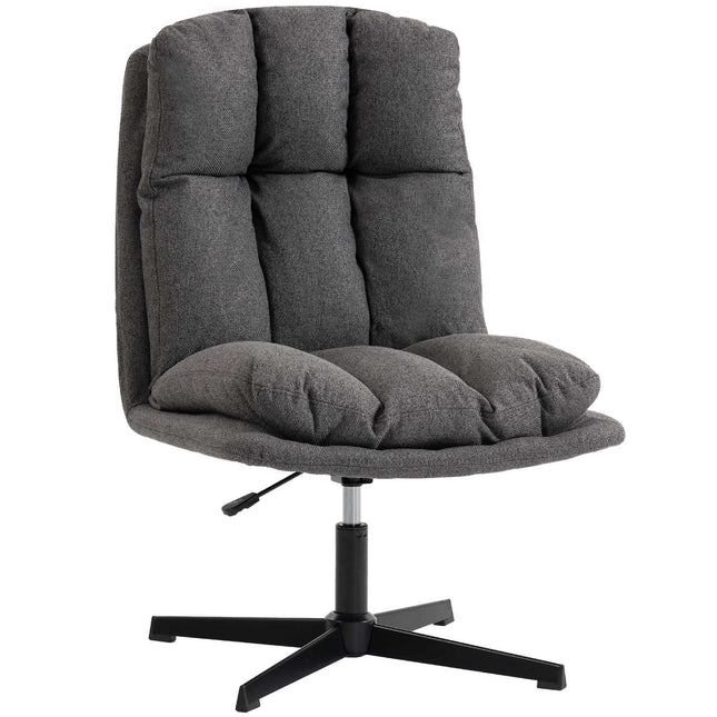 Verstelbare draaibare loungestoel, 62 cm zitvlak, donkergrijs