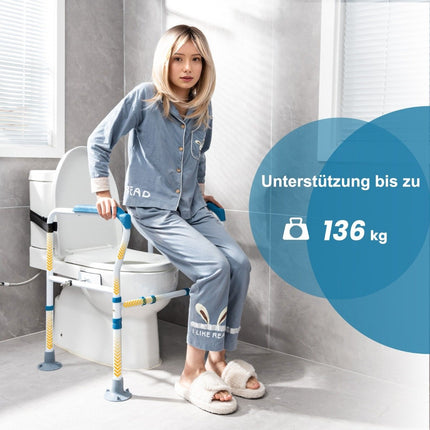 Adjustable Toilet Safety Rail – Height & Width Options