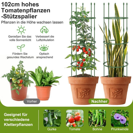 Adjustable Tomato Plant Support Cage Set – 154 cm, 3-Pack