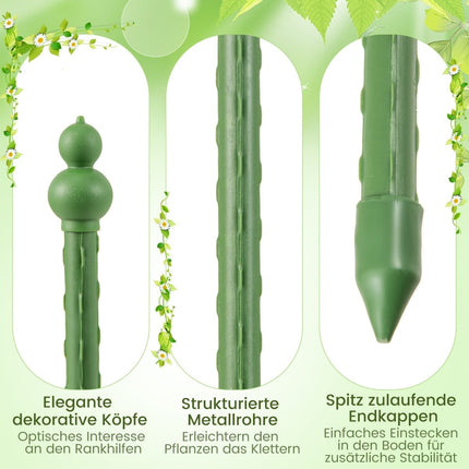 Adjustable Tomato Plant Support Set – 2 Pack, Metal, 3 Heights