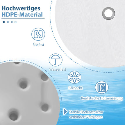 Adjustable Umbrella Table with 38-48mm Hole, White