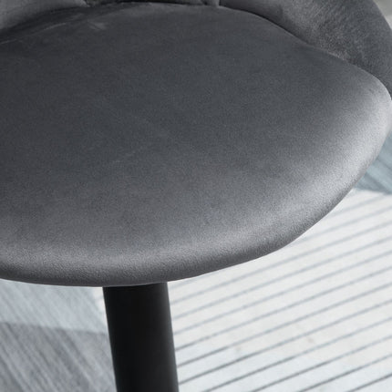 Adjustable Velvet Bar Stools Set of 2 with Footrest