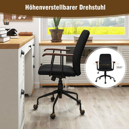Adjustable Velvet Office Chair, Ergonomic, 150kg Capacity