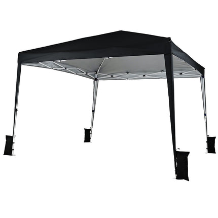 Adjustable Waterproof Pop-Up Gazebo, 3x3m, Black