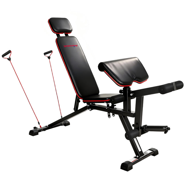 Adjustable Weight Bench, 300kg Capacity, 3-in-1 with Bands