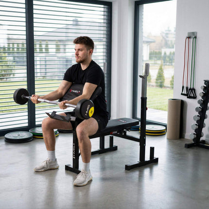 Adjustable Weight Bench, Preacher Curl, Leg Developer