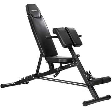 Adjustable Weight Bench with 6-Position Backrest, Black