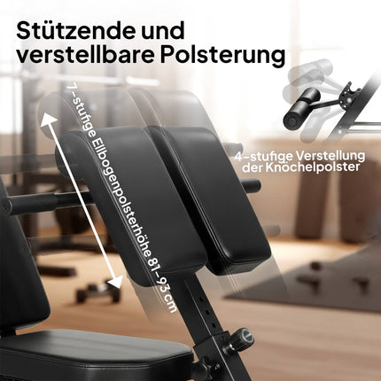 Adjustable Weight Bench with 6-Position Backrest, Black