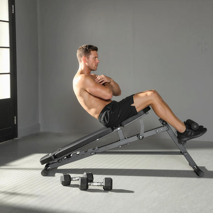 Adjustable Weight Bench with 6-Position Backrest, Black