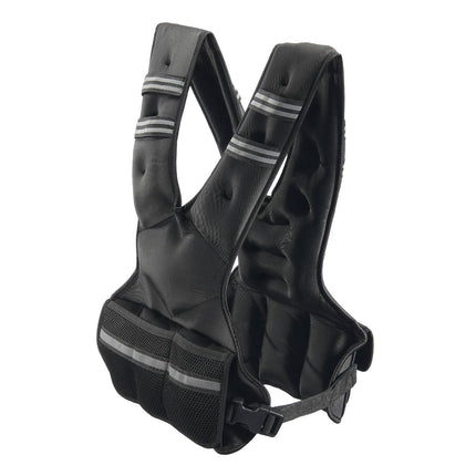Adjustable Weighted Vest, 20-32 lb, 6 Iron Weights, Reflective Stripes