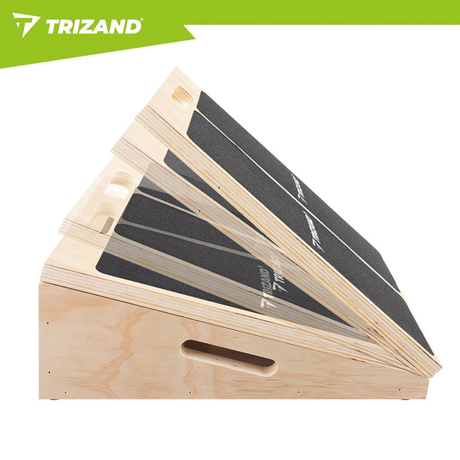 Adjustable Wooden Calf Stretching Slant Board, Non-Slip