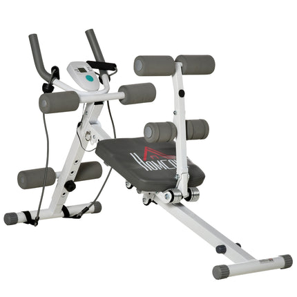 Adjustable ab bench, LCD screen, steel, 100 kg capacity