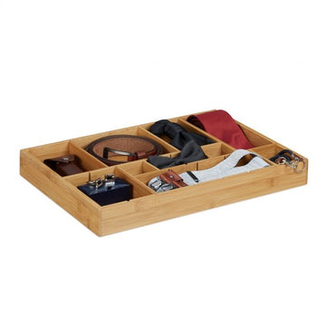 Adjustable bamboo drawer insert