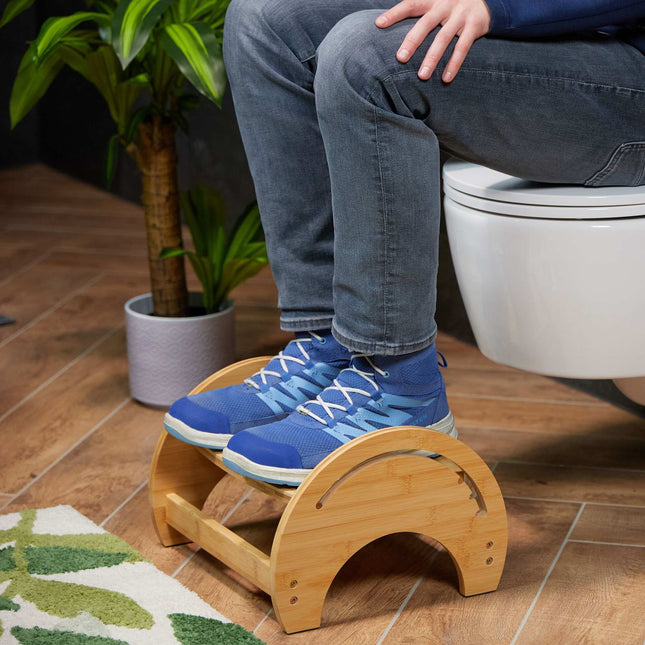 Adjustable bamboo toilet seat