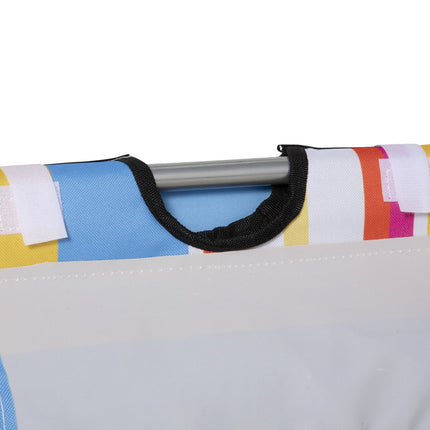 Adjustable beach chair - foldable, with cushions