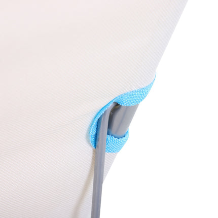 Adjustable beach mattress in steel, foldable beige, 134x48x33-43cm