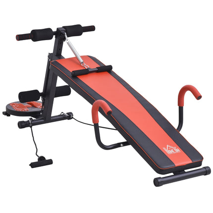 Adjustable bench seat, padded, 120 kg capacity, red/black