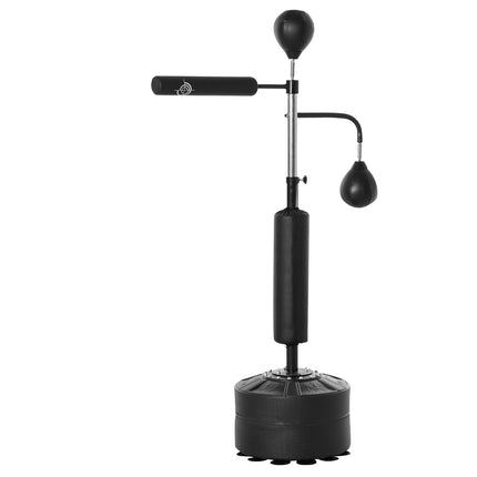 Adjustable boxing trainer rack, reflex bar and speed balls