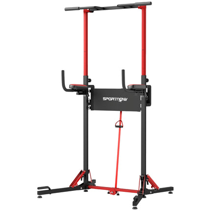 Adjustable collapsible Power Tower 127-223 cm for Home Gym