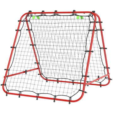 Adjustable double-sided football rebounder net for training