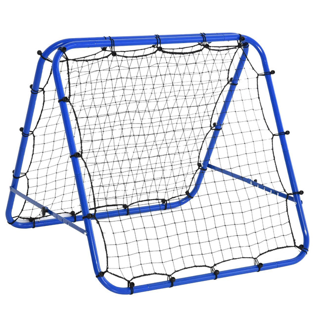 Adjustable double-sided football rebounder net, steel, 100x95x90 cm