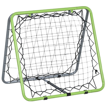 Adjustable double-sided metal rebounder net for sports