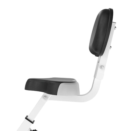 Adjustable exercise bike with magnetic resistance, yellow/white