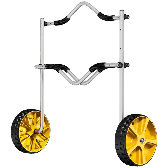 Adjustable kayak trailer with tension strap, aluminum