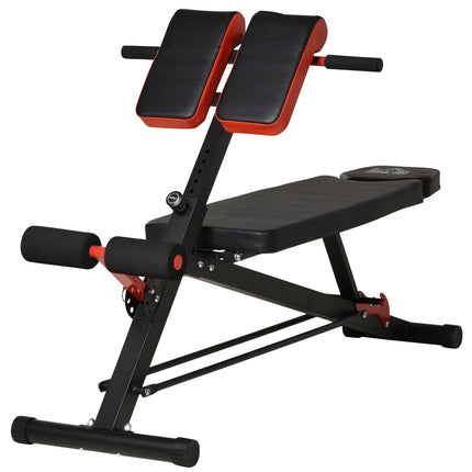Adjustable multi-weight exercise bench, black, incline and abs trainer