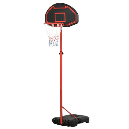 Adjustable outdoor basketball hoop with wheels - 194-249 cm