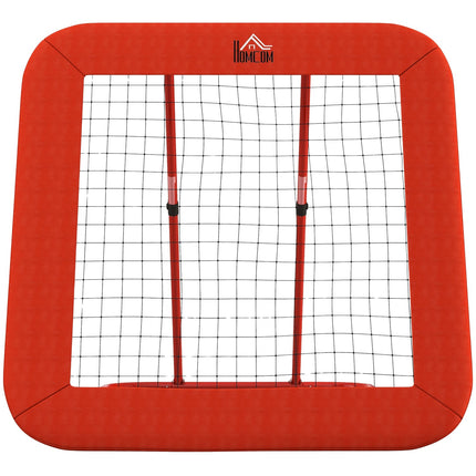 Adjustable sports rebounder - foldable; Protective edge, red