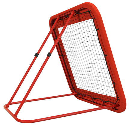 Adjustable sports rebounder - foldable; Protective edge, red