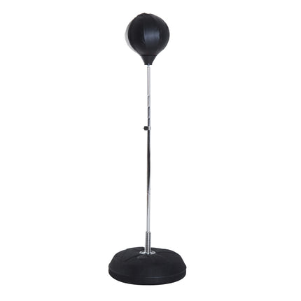 Adjustable standing boxing trainer with gloves and stand