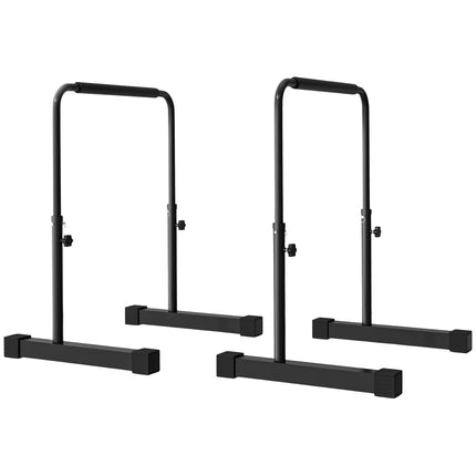 Adjustable steel bar - non-slip, 80-100 cm, black