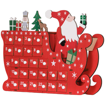 Advent Calendar DIY Kit - 24 boxes, MDF, Red
